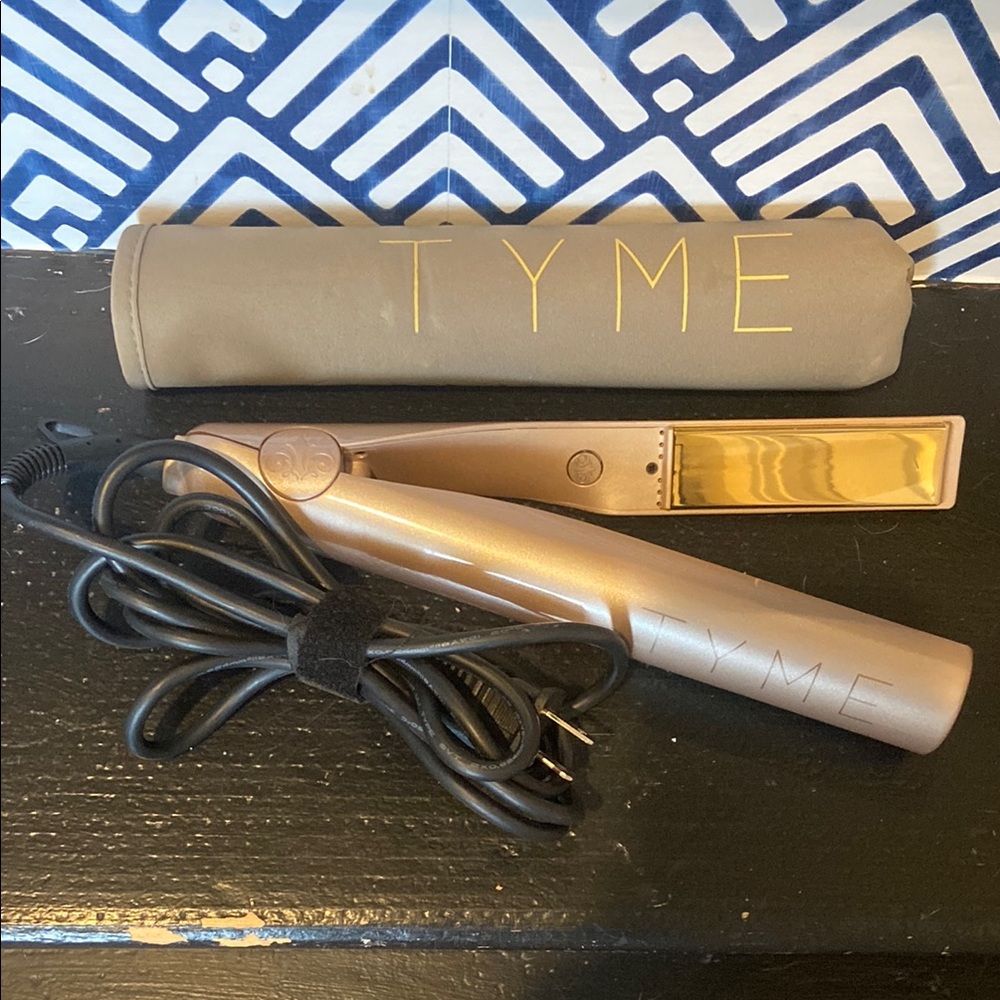 Tyme Hair Styling Iron in Gold and Tan